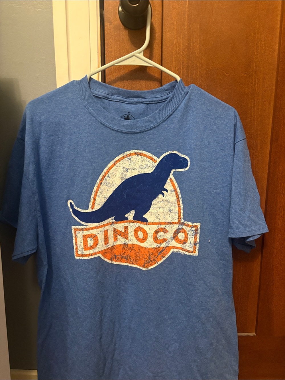 Graphic Tee - Blue with Orange Logo